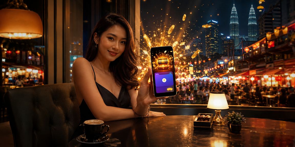 Pengguna Malaysia menggunakan aplikasi kasino 218 di Kuala Lumpur dengan antara muka mudah alih yang mesra pengguna
