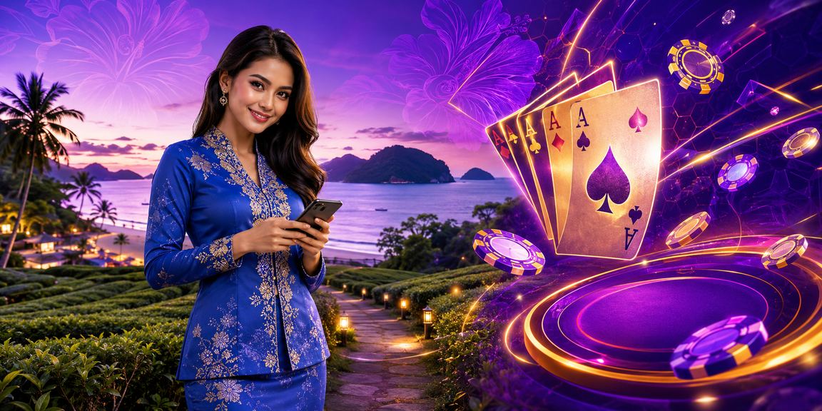 Pemain Malaysia bermain permainan kad poker di Langkawi dengan gaya tradisional