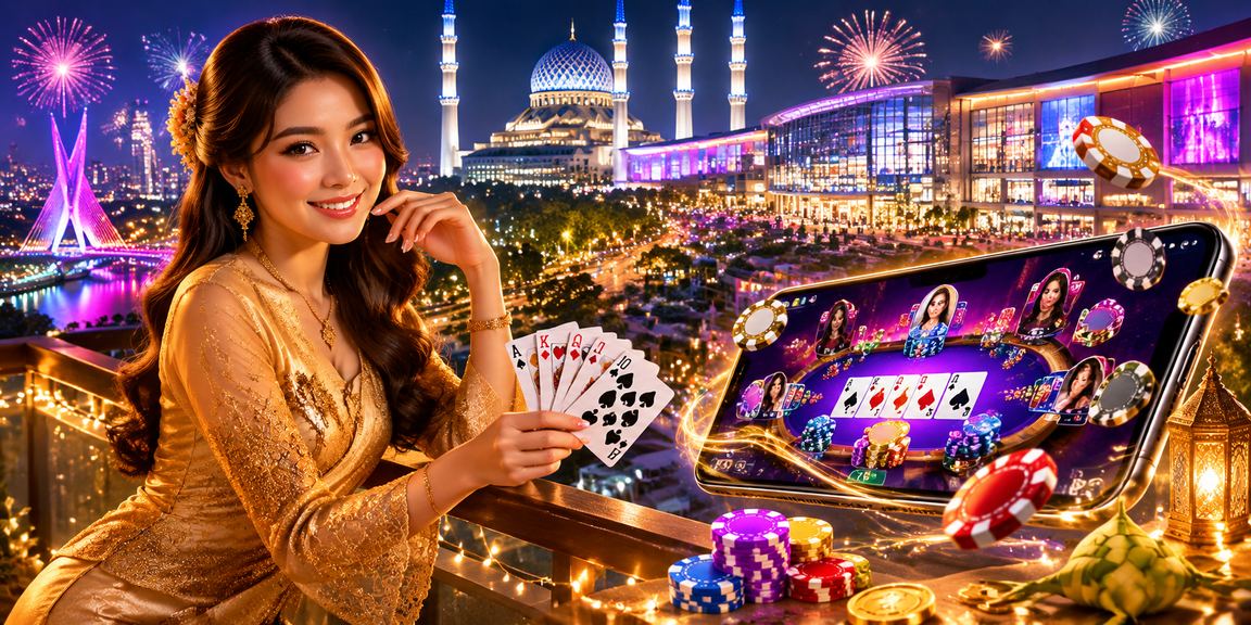 Pemain kasino Selangor bermain permainan kad teen patti dengan pakaian tradisional kebaya